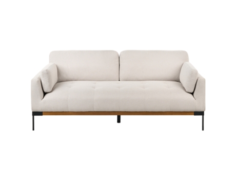 Sofá de 3 lugares BELIANI Skaven de Poliéster Creme 195x93x90