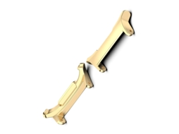 Conector De Pulseira De Aço Inoxidável Para Relógio Ouro 24 Mm Inf