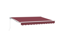 Conjunto 1 Toldo Retrátil Vidaxl Branco Alumínio (3 X 2,5 M)