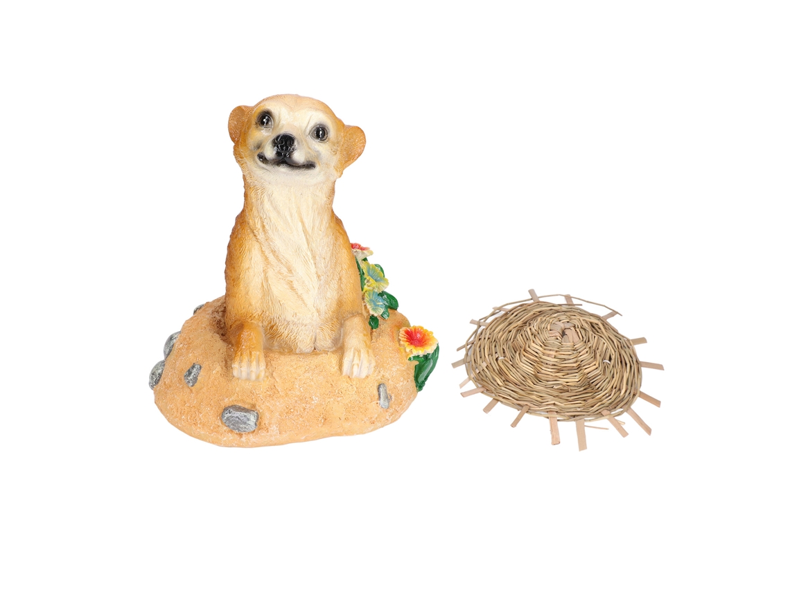 Enfeites de Suricata com Chapéu de Palha CHABERLU