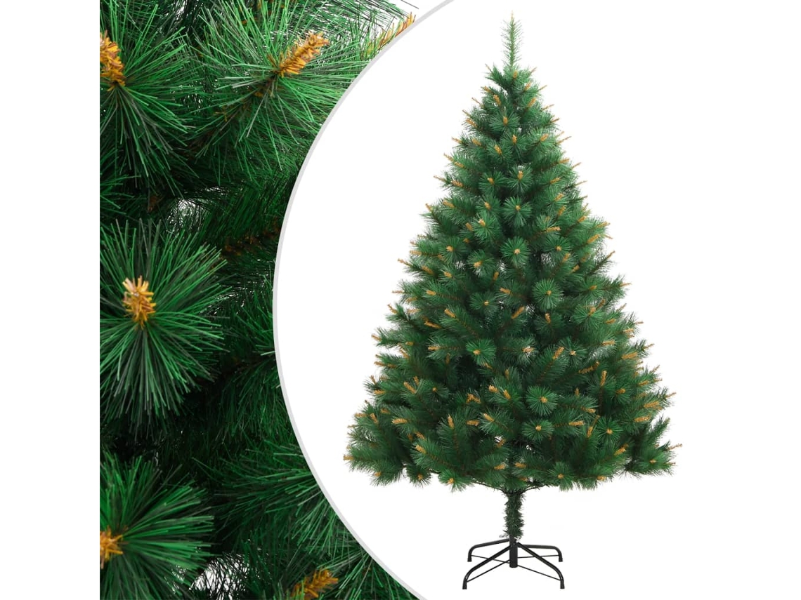 Artificial Hinged Christmas Tree, Artificial Hinged Christmas Trees Vidaxl Verde Pvc (150 Cm)