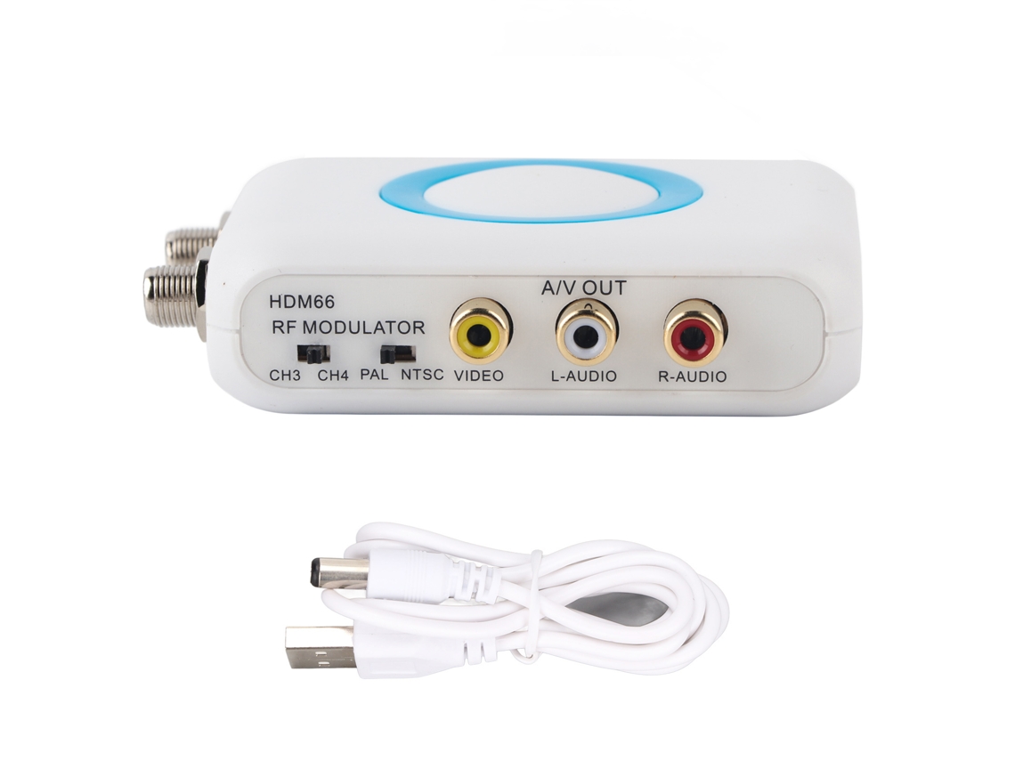 Modulador Hdm66 Hd Com Suporte A Formatos Pal/ntsc Conversor Rca Para Rf Para Tv Residencial
