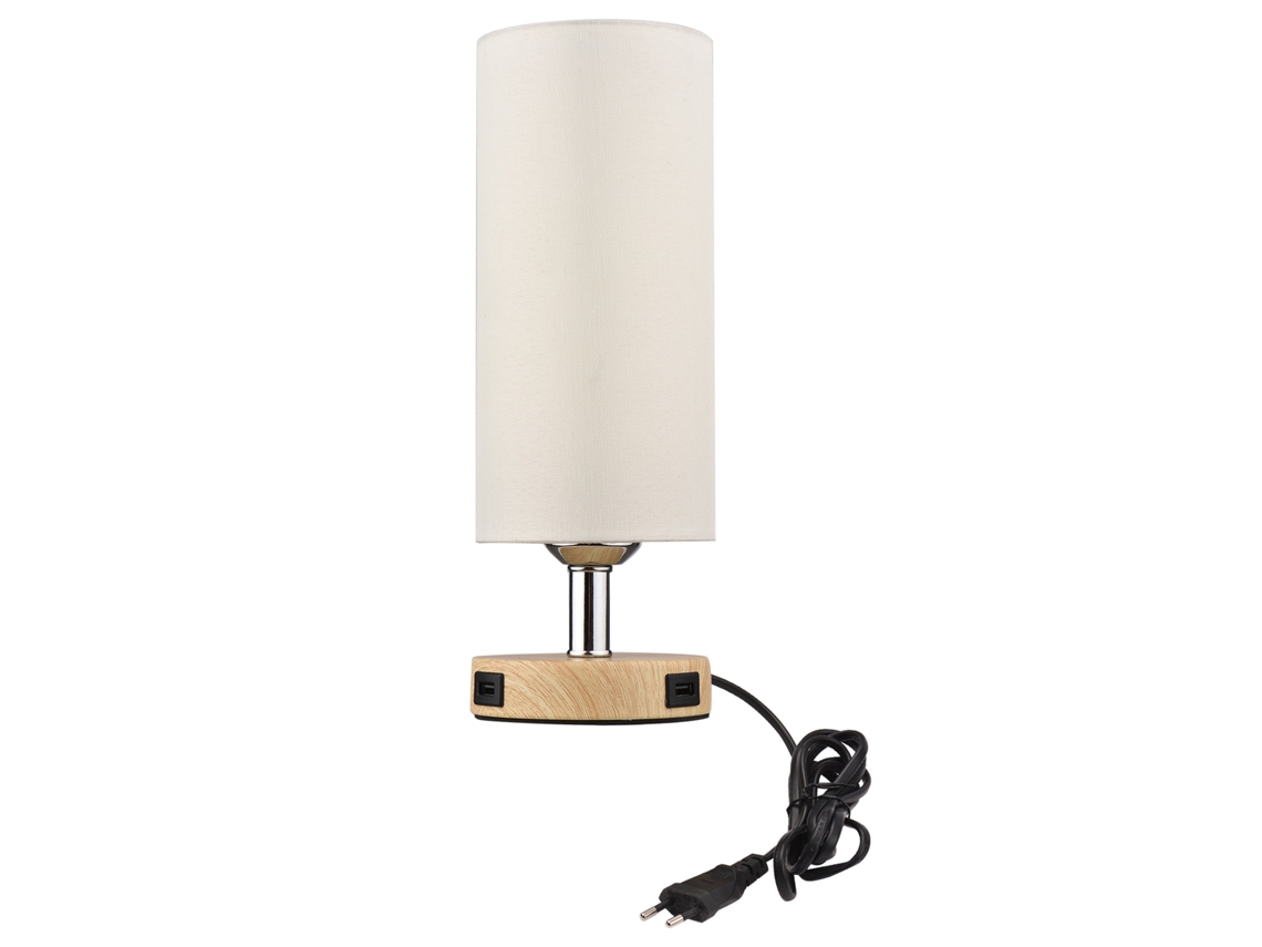 2026 lâmpada de Mesa com Controle Táctil e 2 Portas Usb, Lâmpada Led Luz Branca Quente, Moderna para Quarto e Sala de Estar