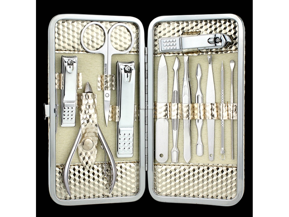 Lurelia Conjunto De Cortadores De Unhas 12 Peças, Em Aço Inoxidável, Para Unhas Grossas, Ergonómico, Antiderrapante, Com Estojo
