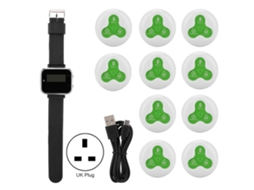 Pager Sem Fio Para Cuidador Sistema De Chamadas Para Restaurante Receptor Móvel + 10 Pagers De Silicone
