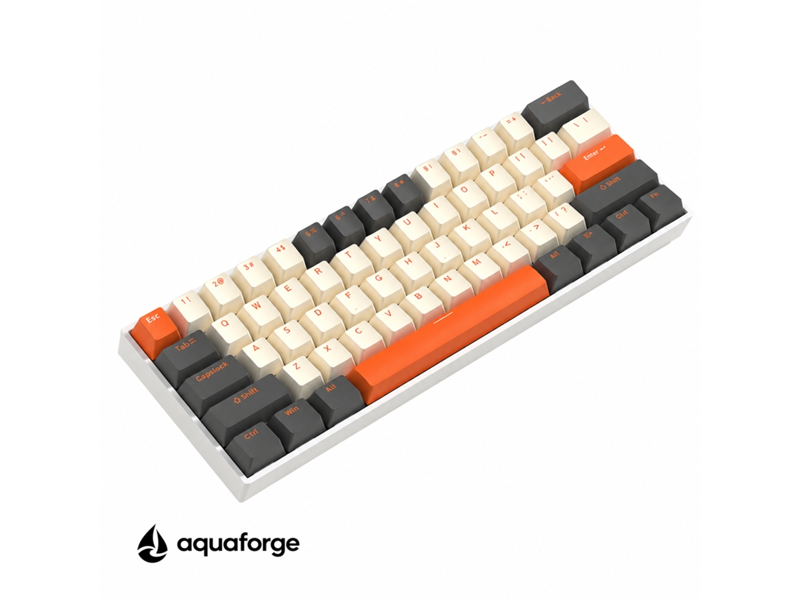 Teclado Mecânico Tri-modo Usb Rgb Hot-swap Switch Azul Branco