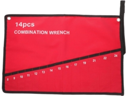 Bolsa Para Ferramentas De Eletricista Em Tecido Oxford Vermelho Com 14 Compartimentos.