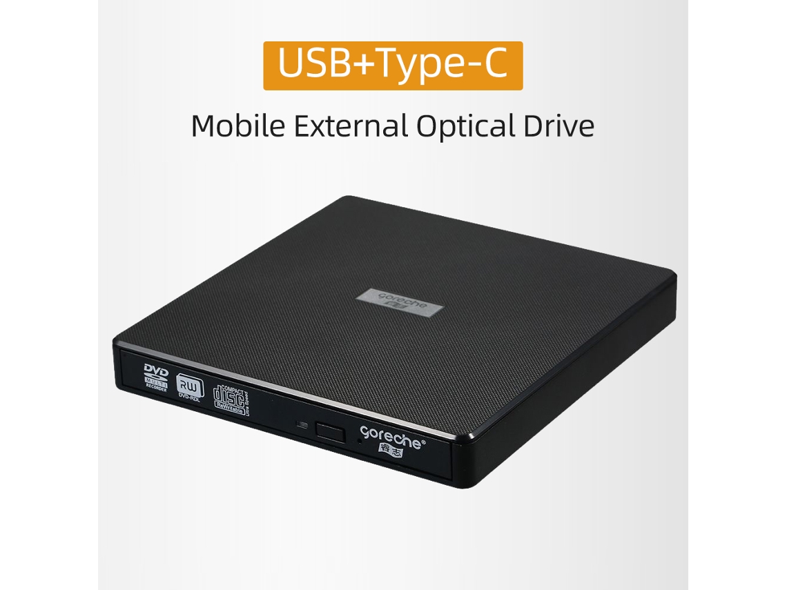 Unidade Óptica Externa Móvel Usb+type-c Gravador De Dvd Gravador De Cd/dvd Z400