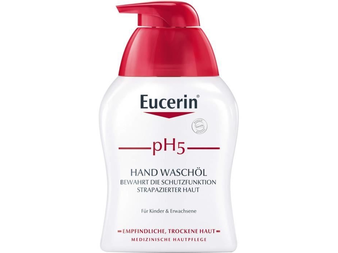 Ph5 Óleo De Lavagem Para Mãos Para Pele Sensível E Seca, 250 Ml Huile Eucerin