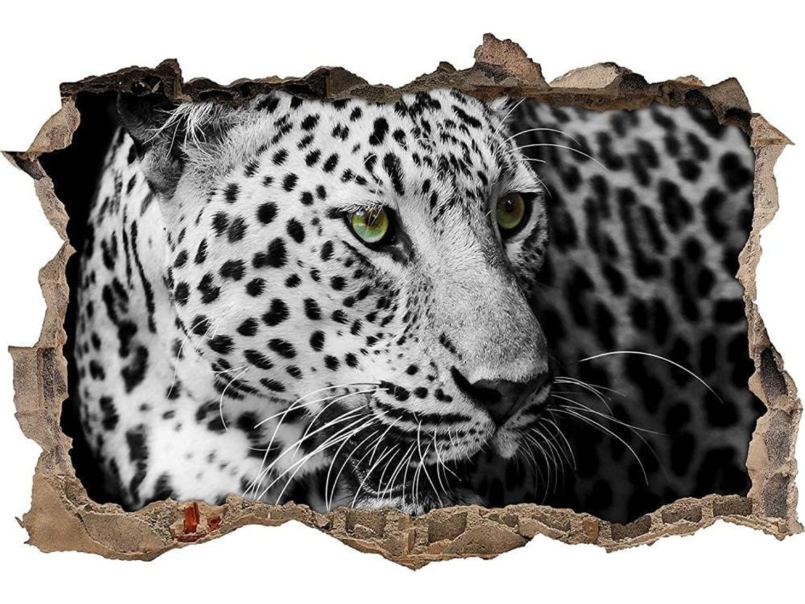 Adesivos Muraux Leopardo Adesivo Mural Para Salão De Beleza Quarto Cozinha Escritório Adulto Criança 80x120cm