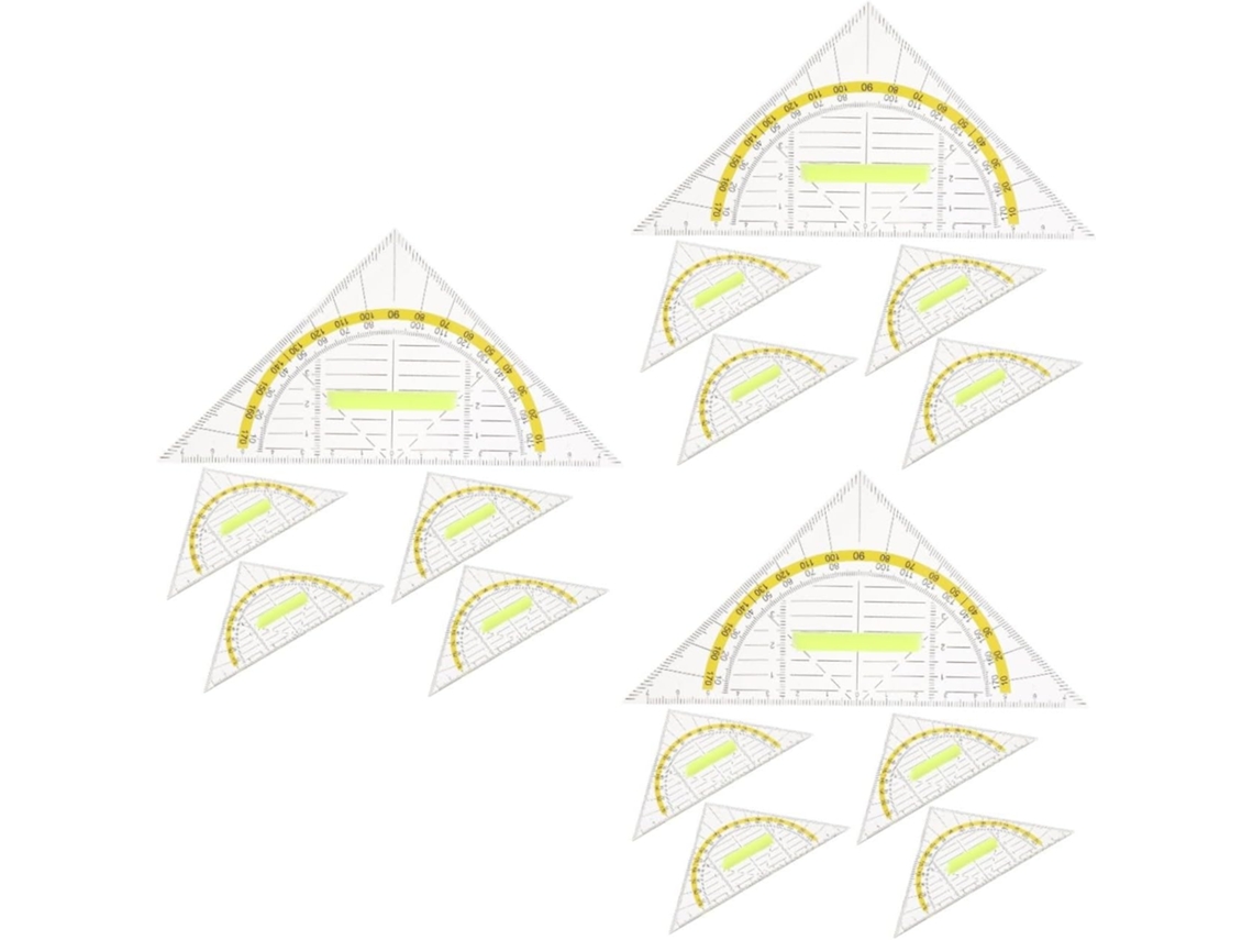 Conjunto De 3 Réguas Dobráveis Com Hélice, Transferidor, Régua De