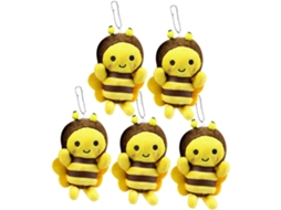 Conjunto De 6 Chaveiros Abelha Pelúcia, Macios E Fofinhos, Perfeitos