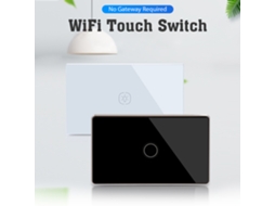 Interruptor de parede inteligente com Wi-Fi e tela sensível ao toque (controle remoto, painel de vidro)