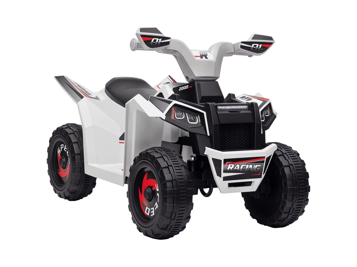 Quadriciclo Elétrico 6v, 70×41,5×48,5cm, Branco