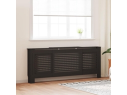 Vidaxl Cobertura De Radiador Mdf 205 Cm Preto