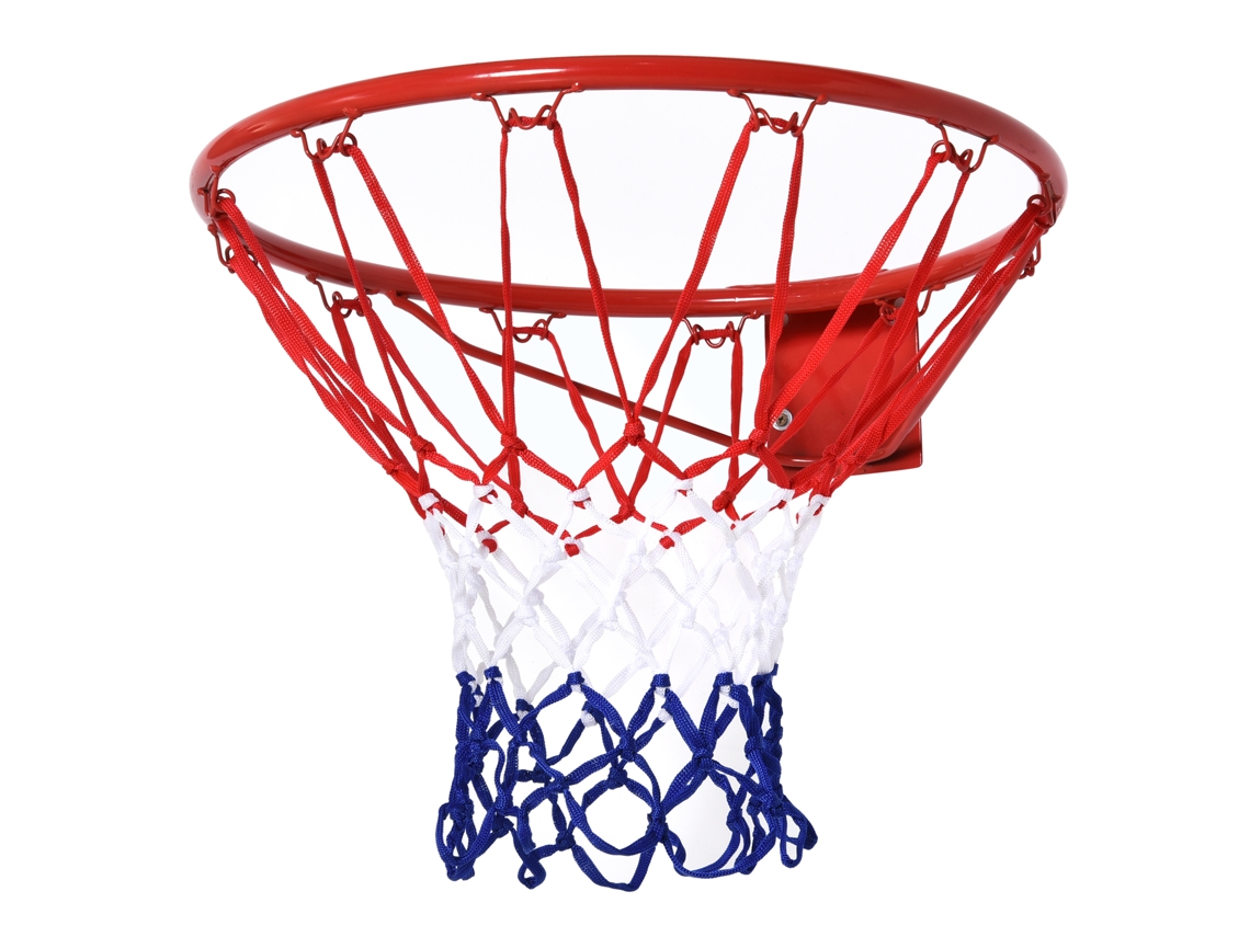 Cesta 46cm Tubo Aço Nylon Vermelho Azul Basquete VOLTEDGE