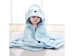 Toalha De Banho Com Capuz Para Bebê, Em Fleece Coral Macio, Ideal Para Recém-nascidos, Azul. Siurn