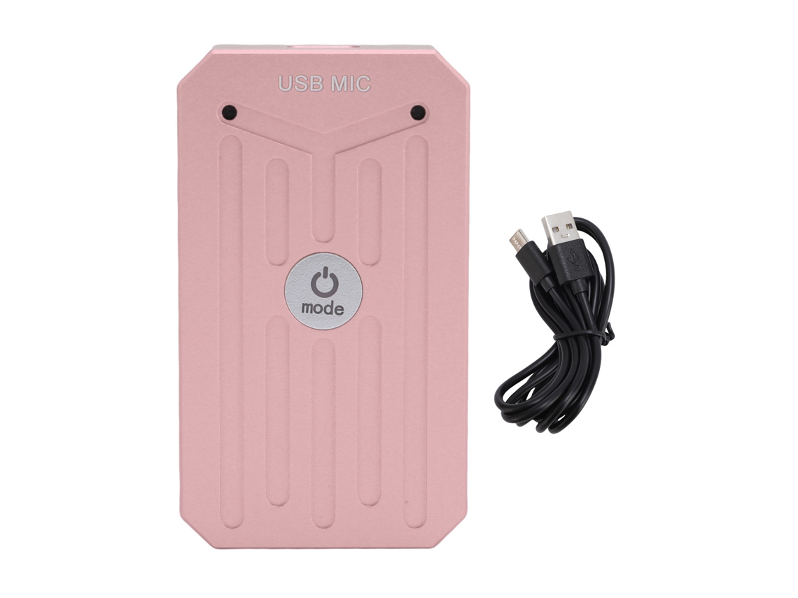 Microfone USB com Redução de Ruído EOOCOO, Canal Duplo e Captação 360°
