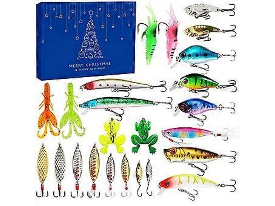 Calendário De Pesca De Natal Com 24 Iscas