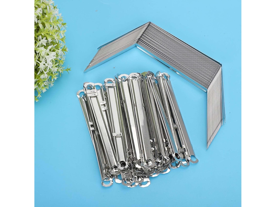 Clipes de papel Aramox, 50 unidades, grampos de metal para prender papel A4, capacidade para 350 folhas, perfeitos para encadernação.