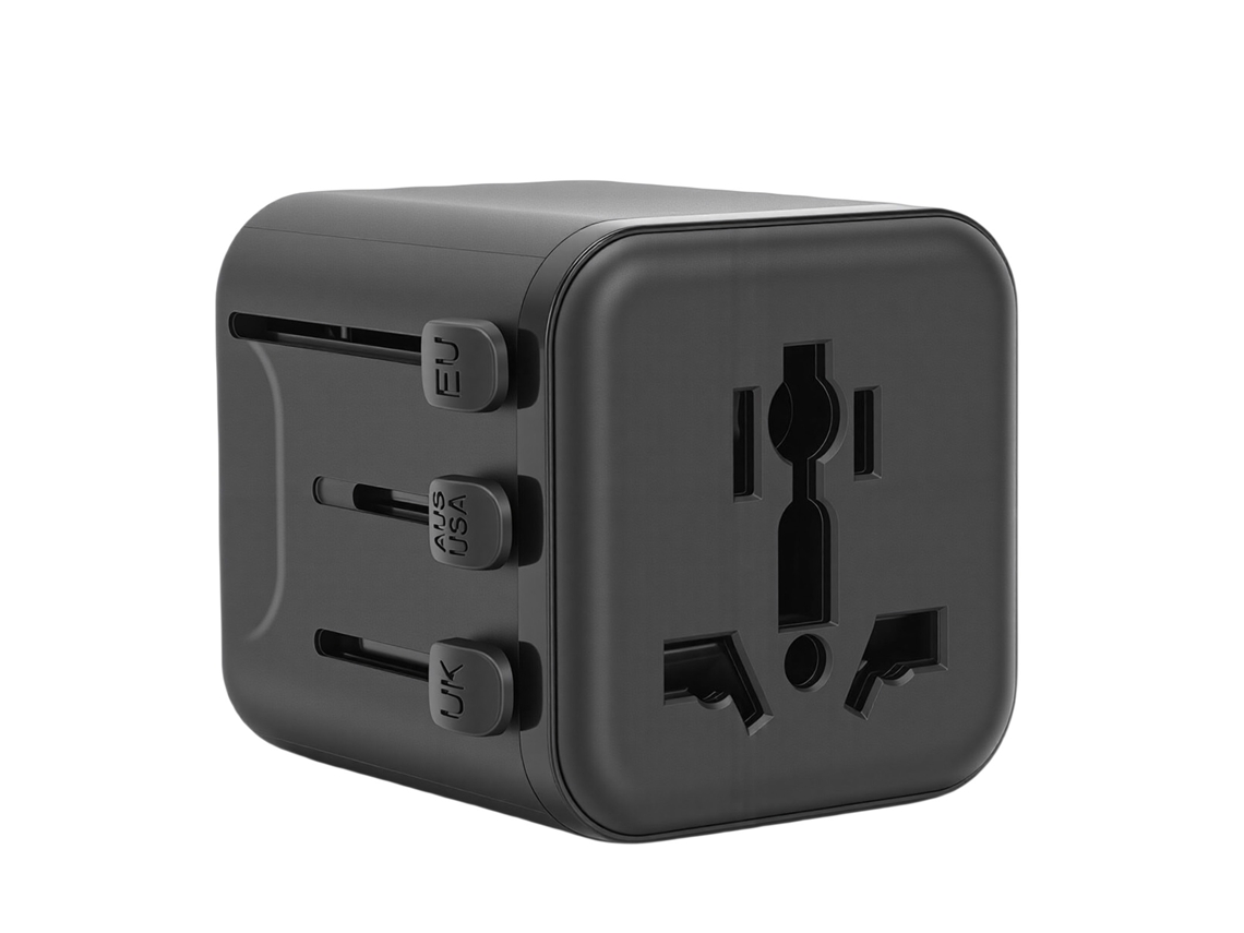 Laxiscreed Adaptador De Viagem Universal Para Uso Internacional, Compatível Com Diferentes Tomadas E Configurações Globais