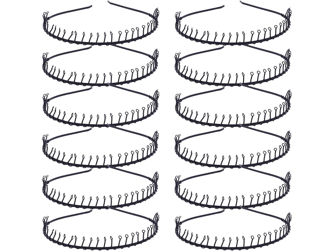 Conjunto de 24 elásticos de cabelo Arame para mulheres, 31 cm, simples e fáceis de usar.