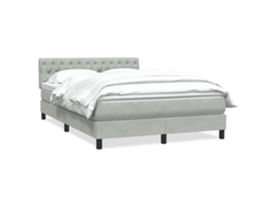 Cama com Molas/Colchão Veludo Cinzento Claro MAISON EXCLUSIVE (160x220 cm)