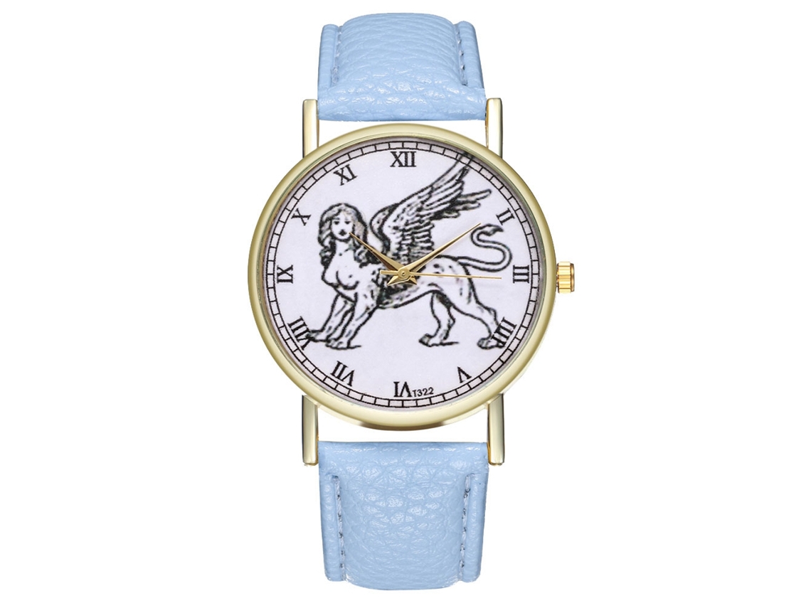 Reloj De Cuarzo Elegante Y Moderno Unisex Para Uso Casual Regalo (azul Claro)