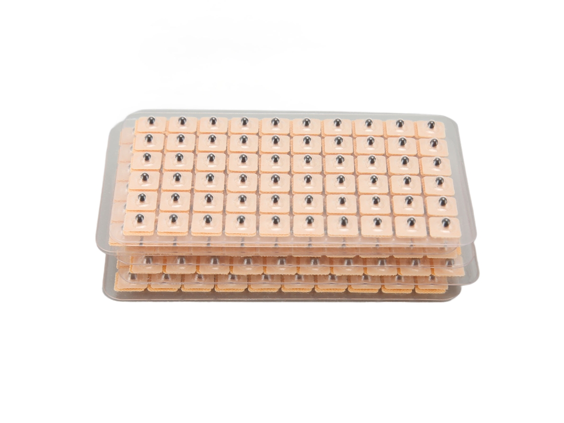 600 Pérolas De Acupressão Auricular Para Estimulação Reflexológica Com Pedra De Agulha