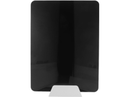 Divisória de mesa de estudo em acrílico branco, com proteção para privacidade.