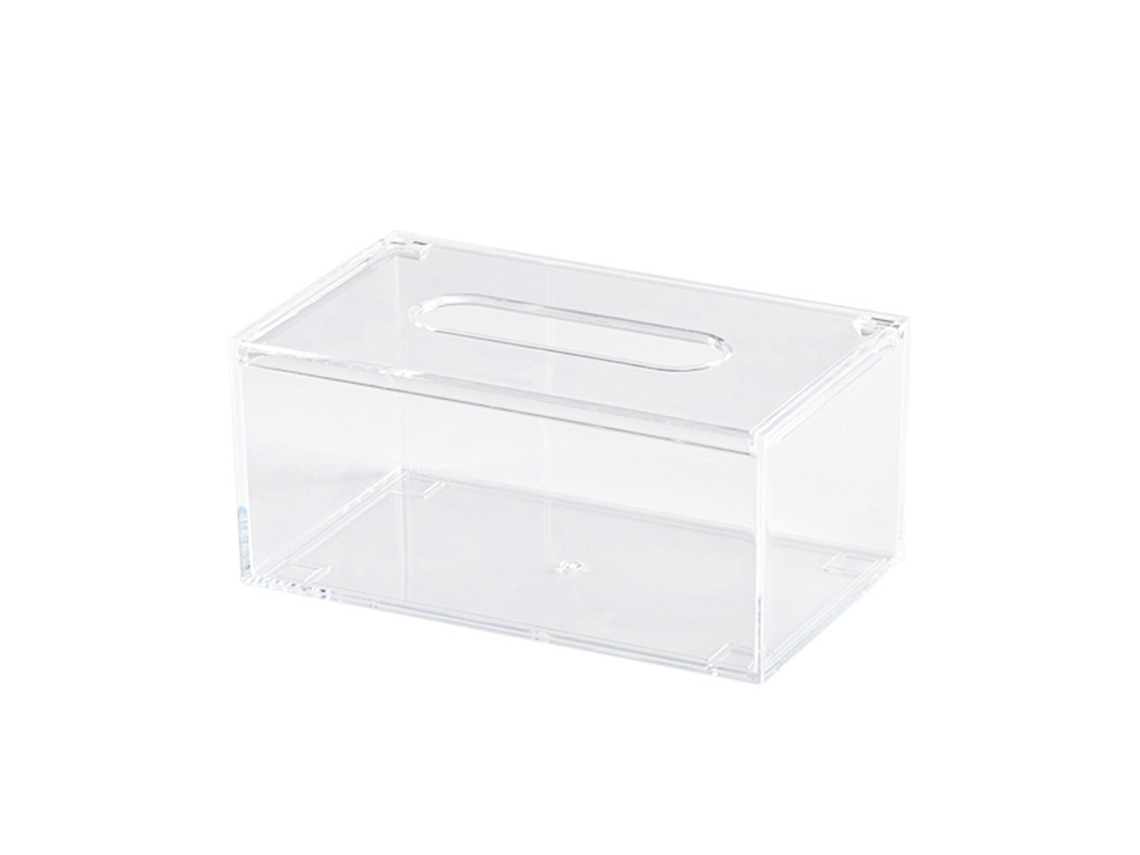 Capa para Porta papéis de Acrílico S/MARCA Transparente e Retangular Dispenser