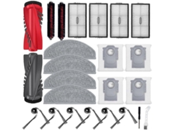 Peças De Reposição Para O Aspirador Sônico Roborock Saros 20: Escova Principal, Escova Autolimpante, Filtros, Panos De Limpeza E Saco Para Pó._ptg