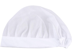 Gorro Elástico De Algodão Branco, Gorro Respirável De Aba Larga Antiqueda, Com Rede Para Proteção Contra Queda De Cabelo.