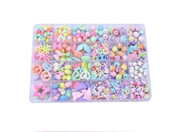 Kit De Pérolas Para Meninas Brinquedo De Fazer Pulseiras Diy Educativo 9 Peças Com 24 Compartimentos Tipo 2