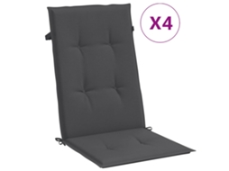 Highback Chair Cushion, Highback Chair Cushions Vidaxl Antracite Tecido (120 X 50 X 4 Cm)