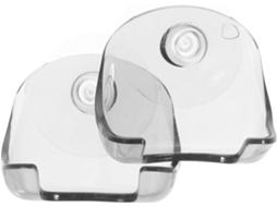 Suporte para barbeiro manual com ventosa, plástico, conjunto de 2 peças, para armazenamento.