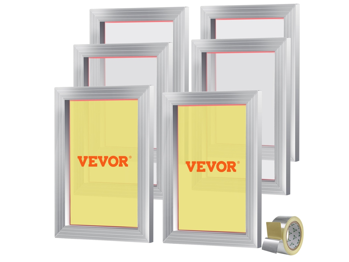 VEVOR Serigrafia Kit Quadro Serigrafia 10 X 14 Polegadas. 156 Malha 6 Peças