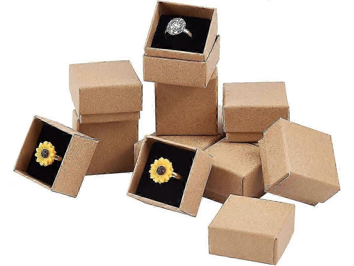 48 Caixas Para Anéis, 1,5x1,5x1,1 Polegadas, Com Espuma, Para Joias-sdcy