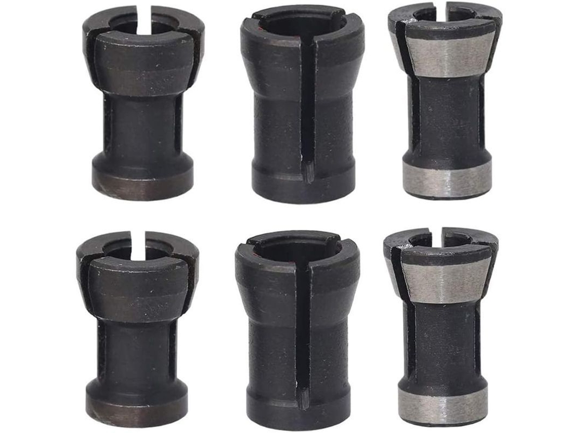 6pcs Collet De Furação Hss Adaptador De Cabeça De Router Com Tamanhos 6/6.35/8mm