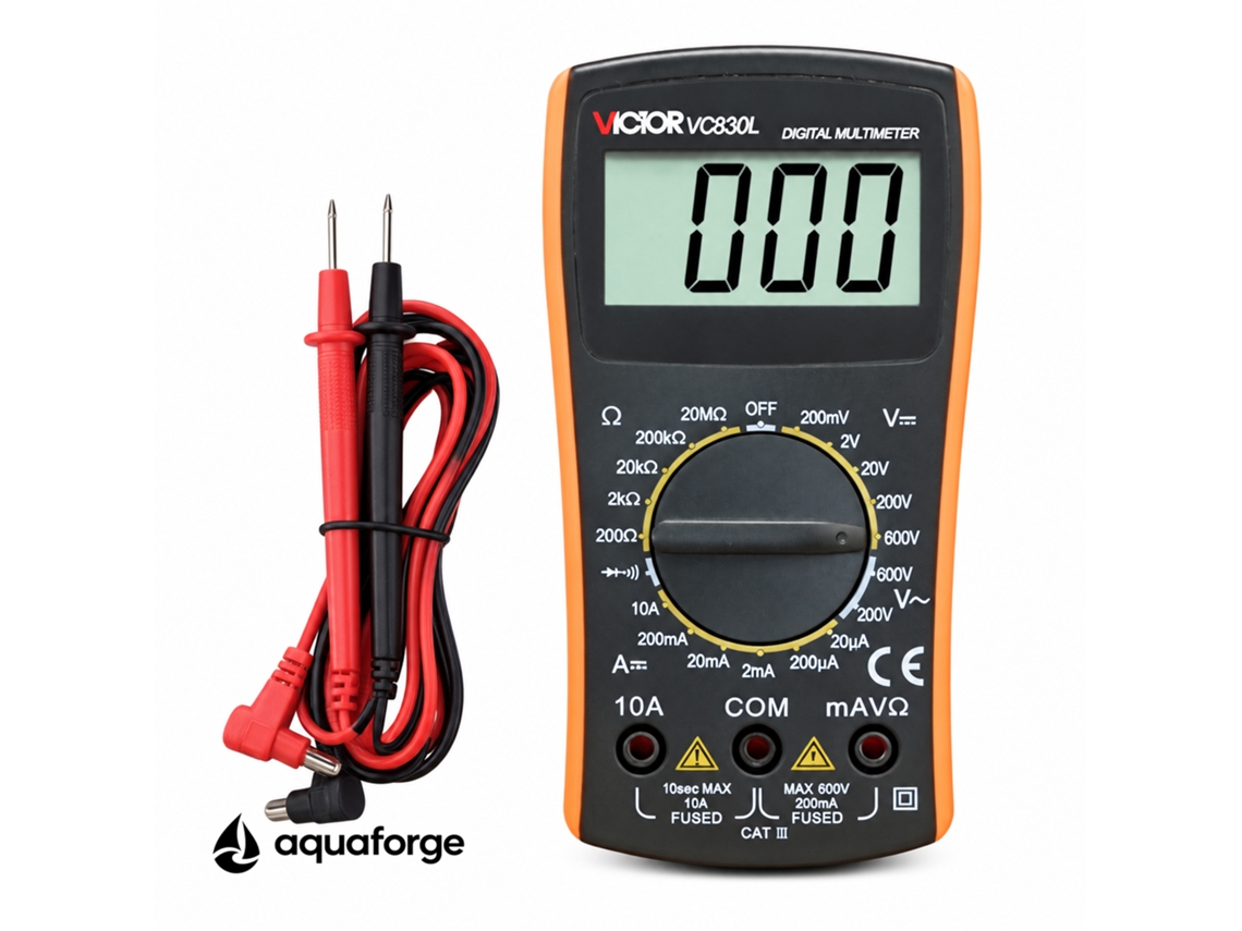 Multímetro Digital Aquaforge Vc830l, 600v, 10a