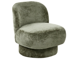 Poltrona giratória Beliani Aylo em chenille verde 60x70x65