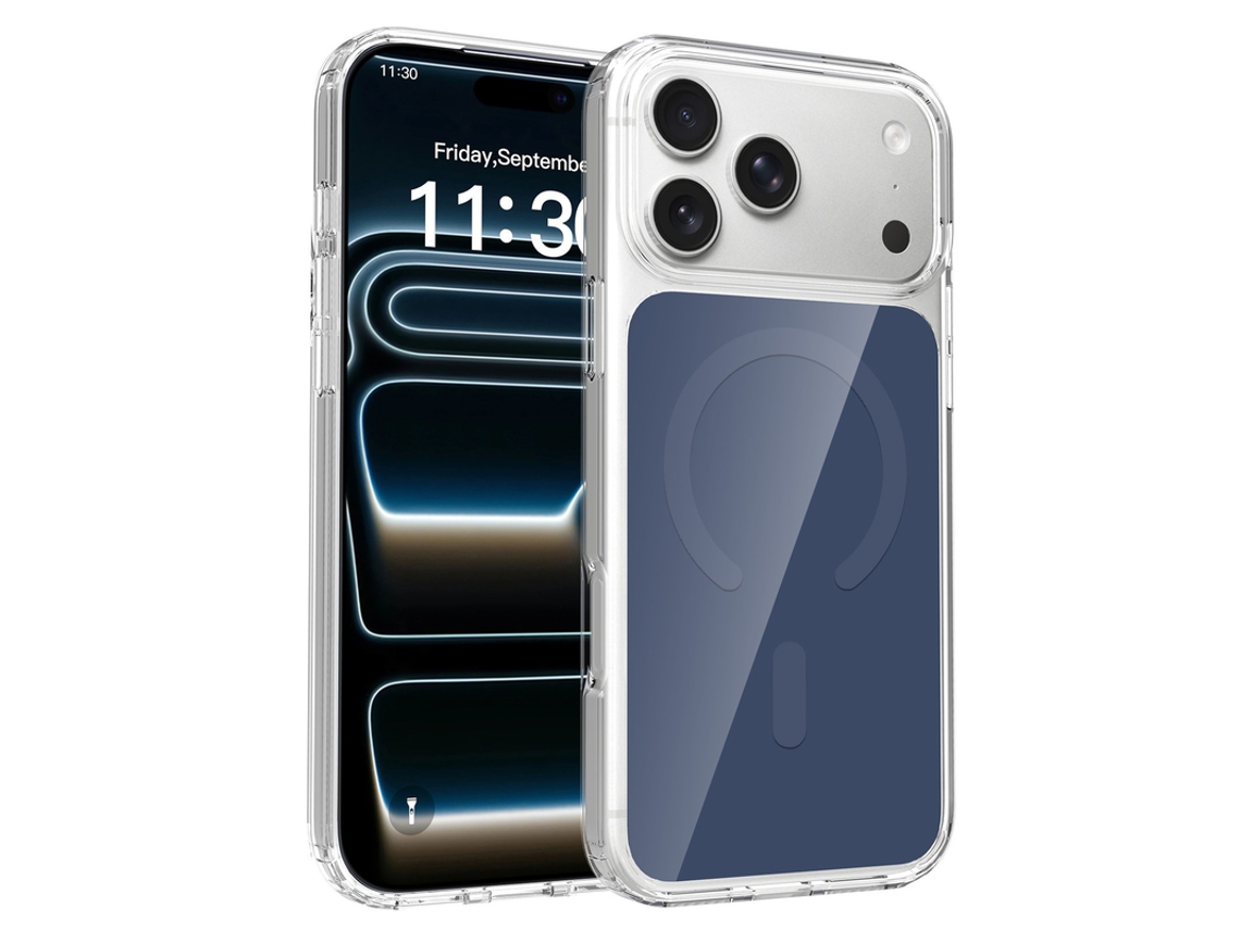 Capa Para Iphone 17 Pro Max Híbrido Anti-choque Robusta Magnético Azul Czhhmart