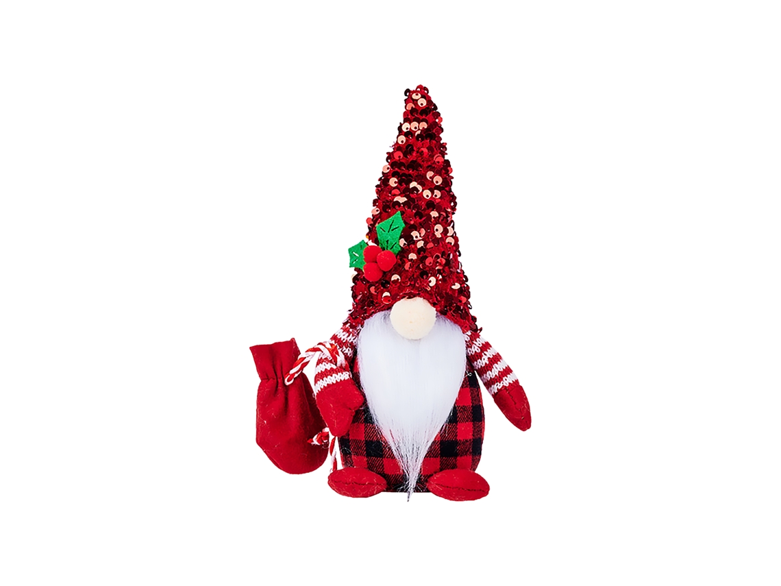 Chapéu De Natal Red Sequin Laxiscreed Com Boneco Rudolph E Gnome Decorativo De Natal