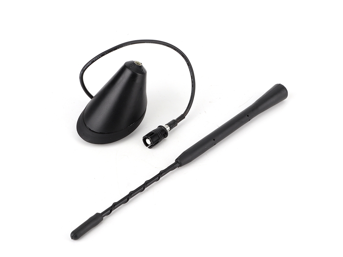Antena Espiral Universal De 9 Polegadas Para Carro, Rádio Fm/ Am, Preta, Com Base