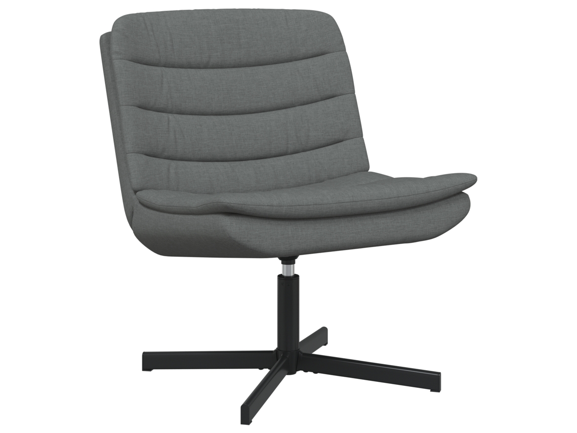 Conjunto 1 Cadeira Giratória Vidaxl Cinzento Tecido (63 X 75 X 76 Cm)