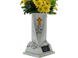Vaso Funerário Movido A Energia Solar Para Cemitério, Estátua De Resina À Prova D'água Com |