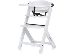 Cadeira Alta 2 em 1 de Madeira CHIPOLINO Tip Top Até 15 kg Branco