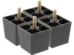Villcase Conjunto De 4 Pés Elevados Plástico Para Móveis, Sofás, Armários, Bancos E Mesas Externas