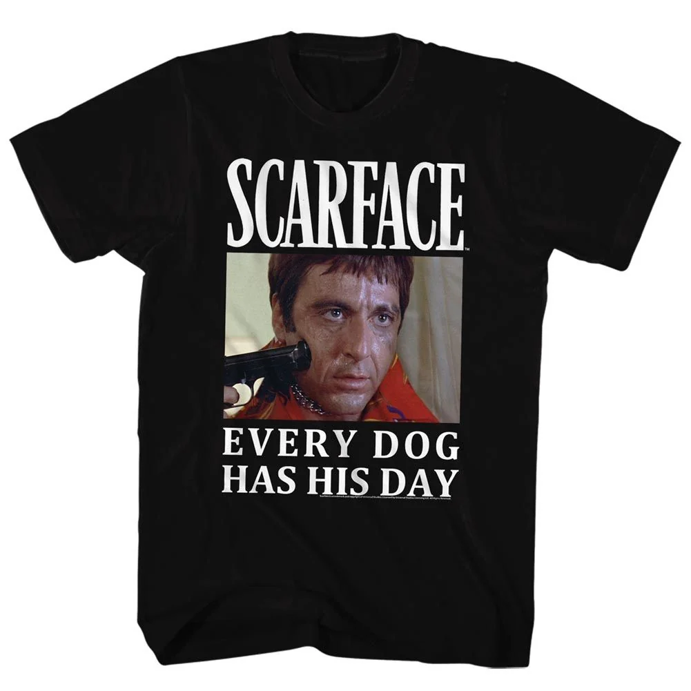 Rockinstone Scarface Movie Doge Black Adult T-shirt Size:s