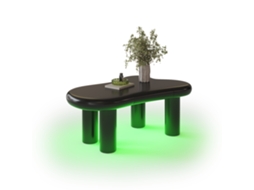 Mesa Centro Nuvem Mdf Led 16 Cores Armazenamento Moderno